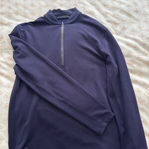 Greyson Men's Dark Blue Zip-Up Sweater